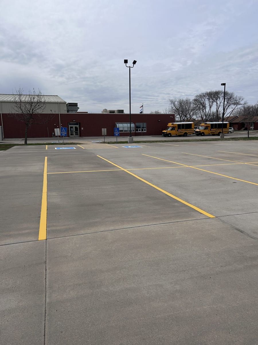 School lot, fresh yellow
