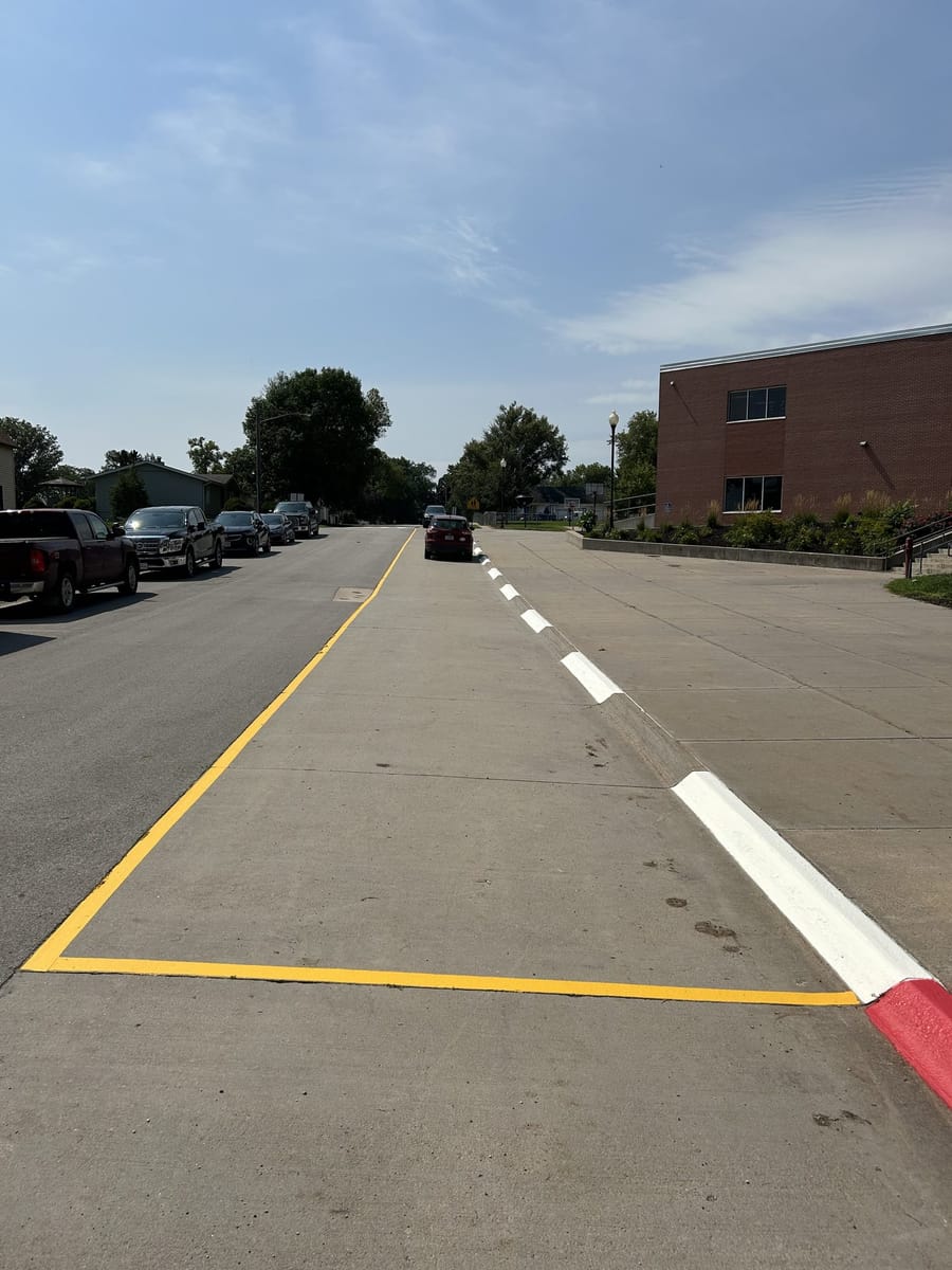 Yellow curb edge